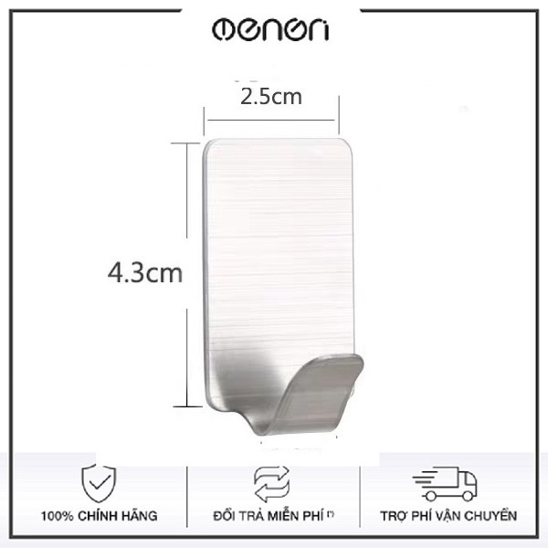 Móc Treo Quần Áo Đồ Dùng Gia Đình INOX SUS304 Dán Tường Gạch Men Keo 3M