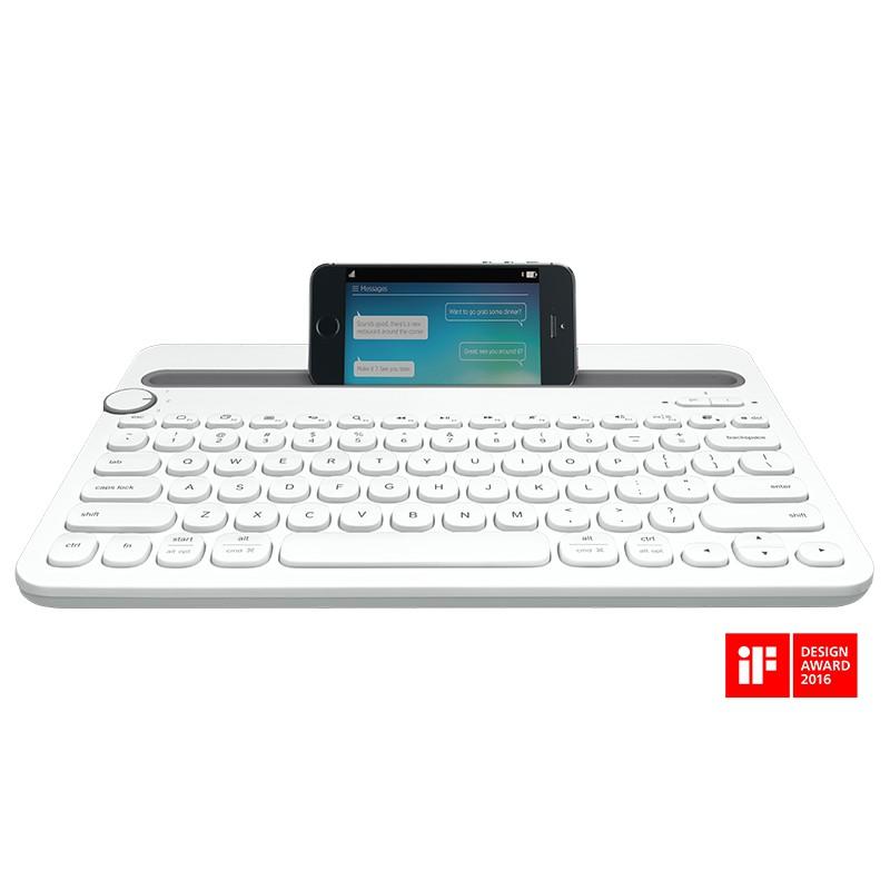 Bàn phím Logitech K480 Multi-Device Keyboard bluetooth Kết nối 3 thiết bị - Hàng chính hãng