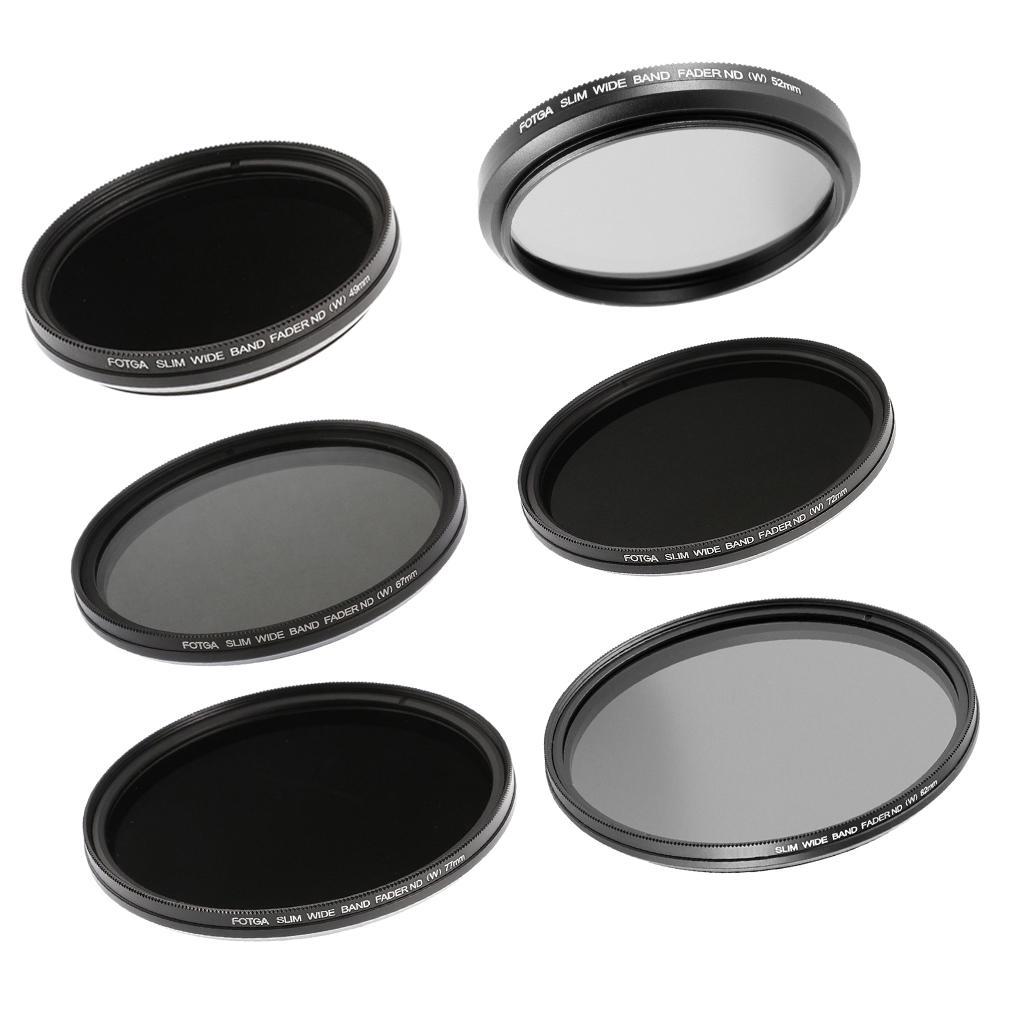 49-82mm ND2-ND400 Fader Variable Adjustable ND Neutral Density Filter 49mm