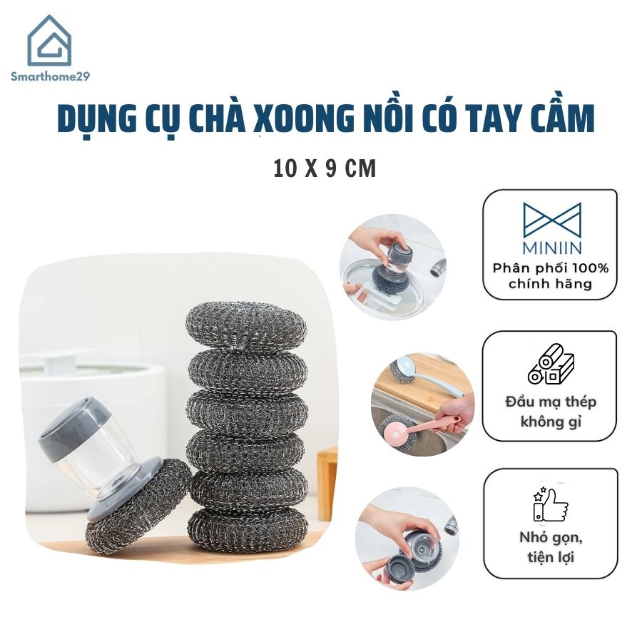 Dụng Cụ Chà Xoong Nồi Đa Năng Cầm Tay Siêu Sạch - Có Ngăn Đựng Nước Rửa Chén Tiện Lợi - Hàng Loại 1 Chính Hãng MINIIN