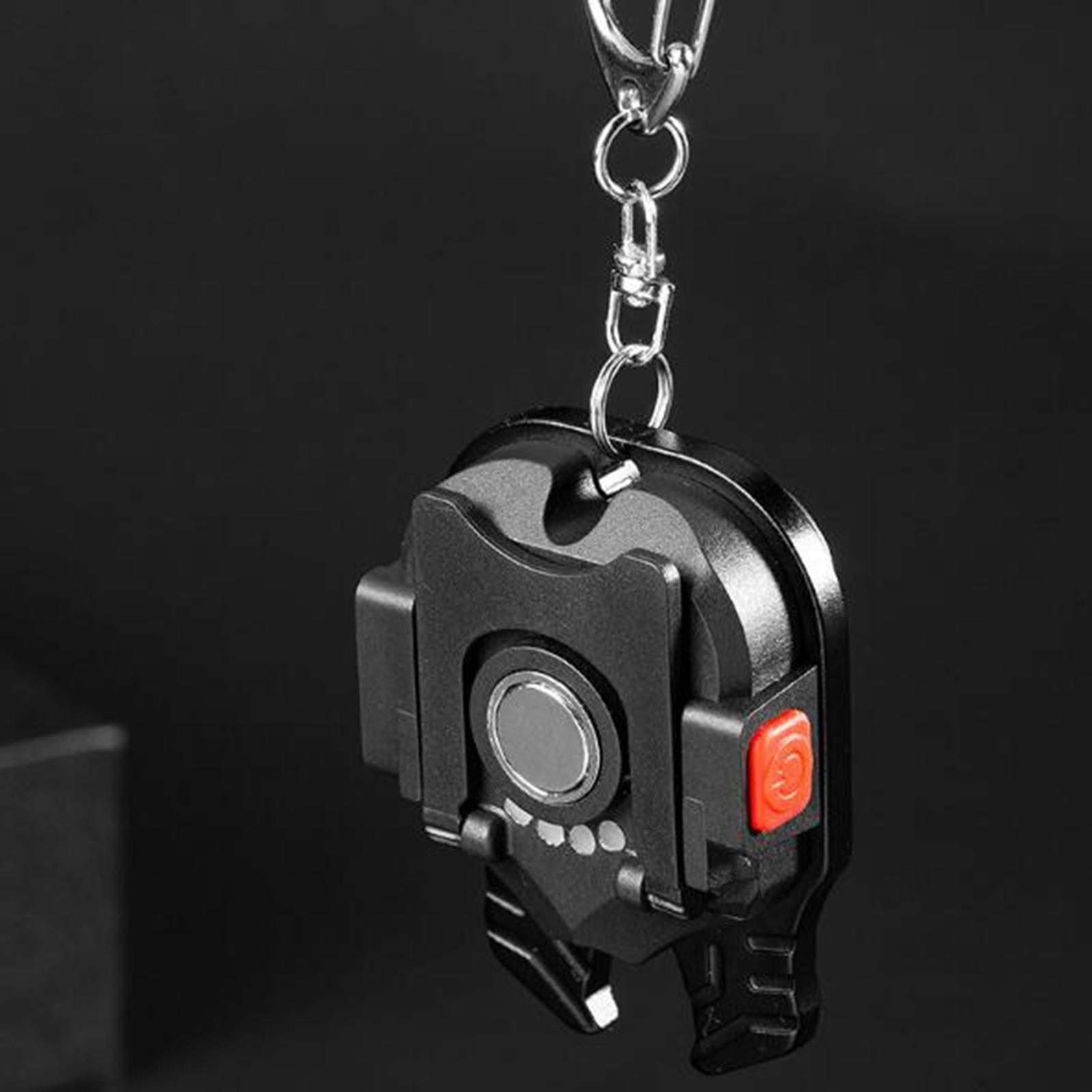 Portable LED Flashlight Keychain Rechargeable COB Bottle Opener Folded for Kids Hiking