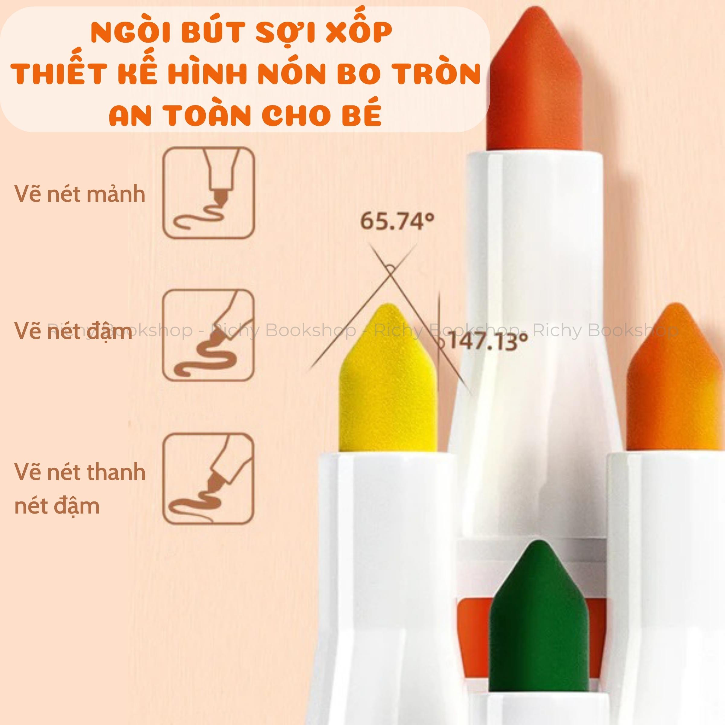 Hộp Bút Dạ Màu Nước An Toàn cho bé Washable Marker MIDEER