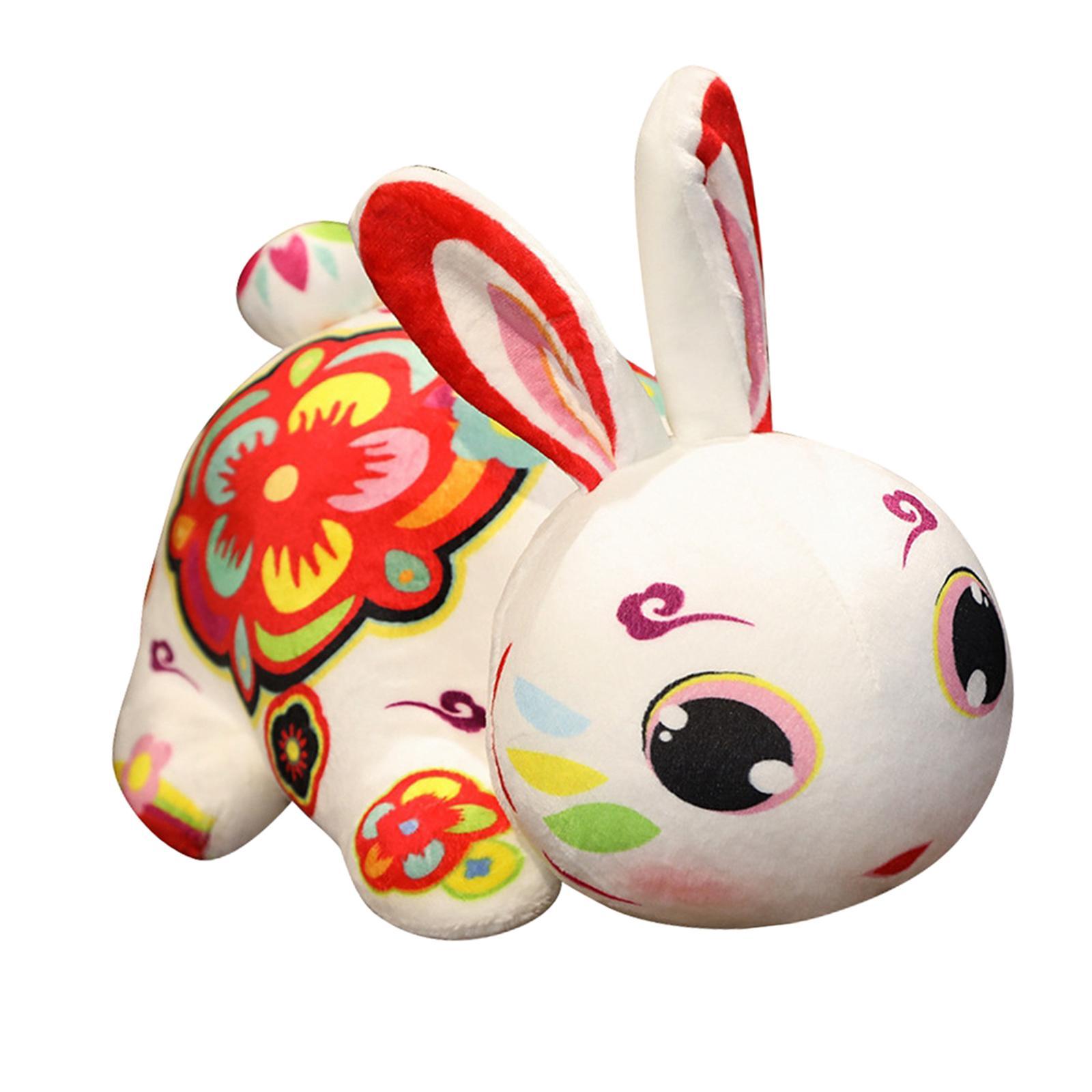 Rabbit Plush Toy Cartoon Ornament Plush Animal Doll for New Year