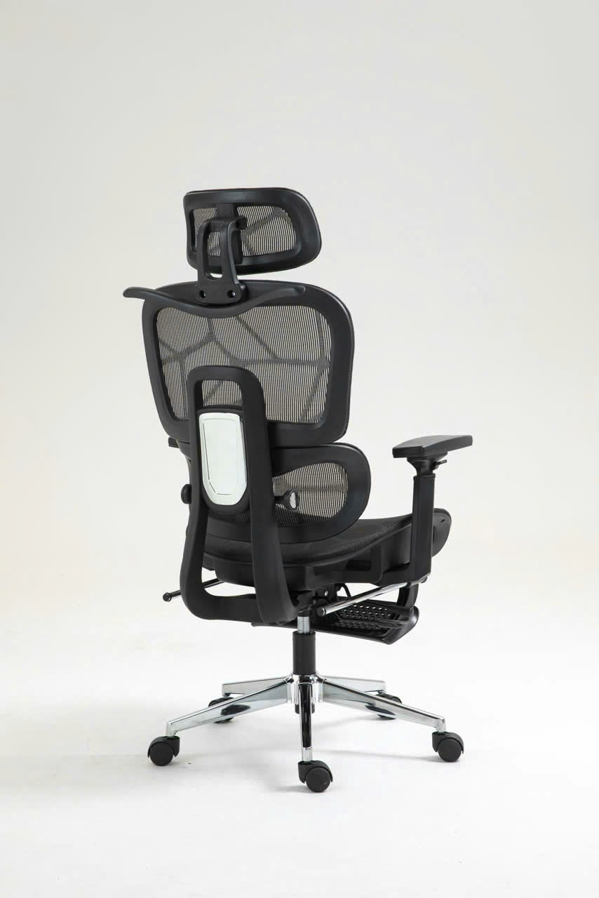 Ghế Công Thái Học Văn Phòng New Beginning NB900 – Ghế Xoay Lưng Lưới, Kèm Tựa Đầu, Tay Đa Năng