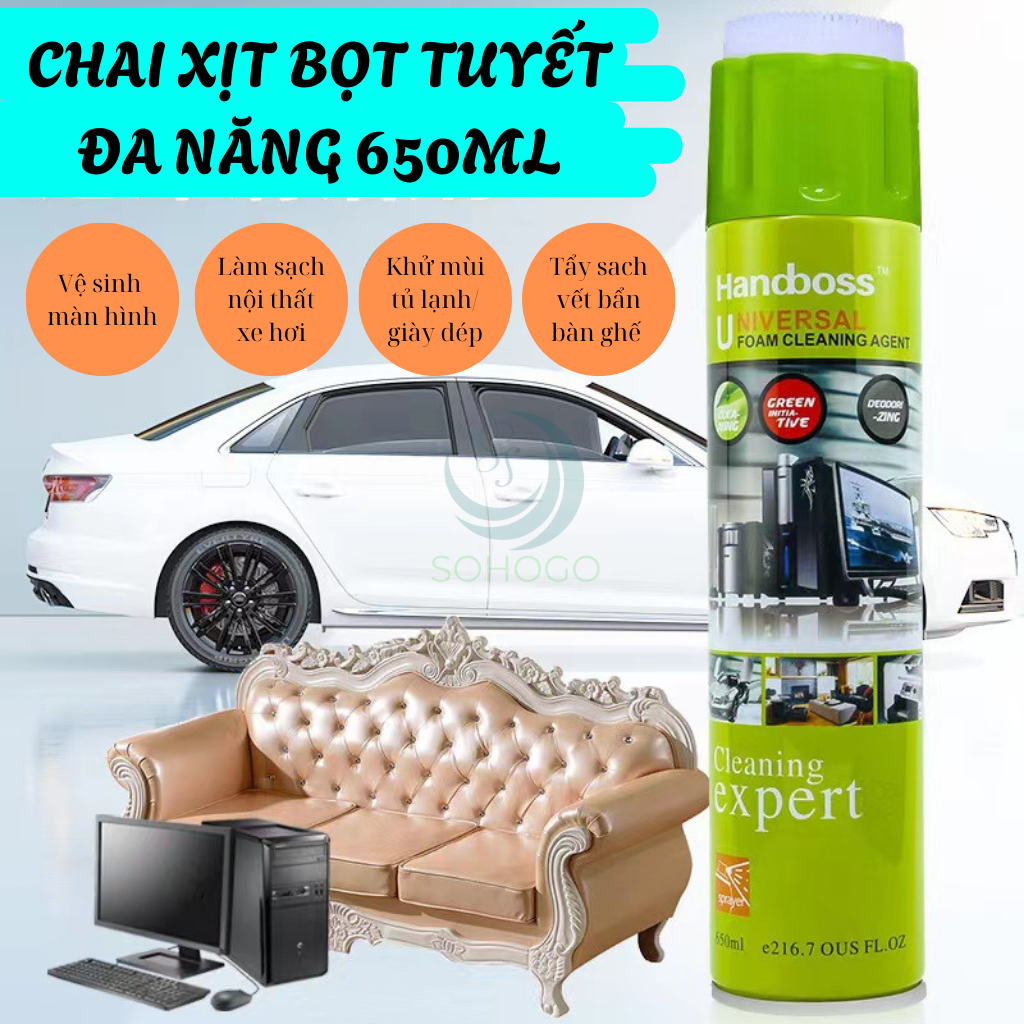 Bình xịt vệ sinh màn hình, bàn phím laptop máy tính 650ML, vệ sinh đa năng trên loại bề mặt- Hàng nhập khẩu Tặng kèm khăn lau cao cấp- CHỌN MẪU – bàn chải – KHĂN