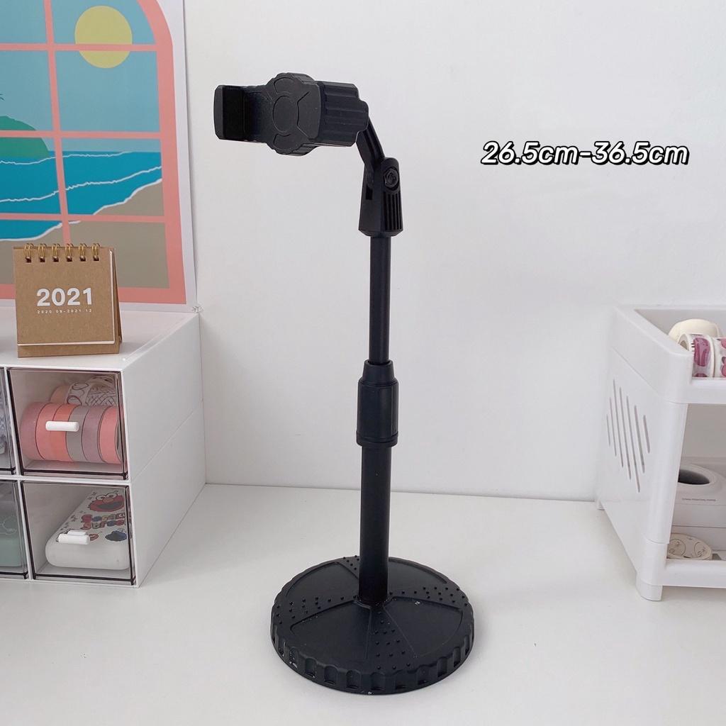 Chân Đế Kẹp Điện Thoại 2 Đầu Kèm Đèn Livestream Để Bàn Tiện Lợi Xoay 360 Độ Dùng Được Cho Iphone, Samsung