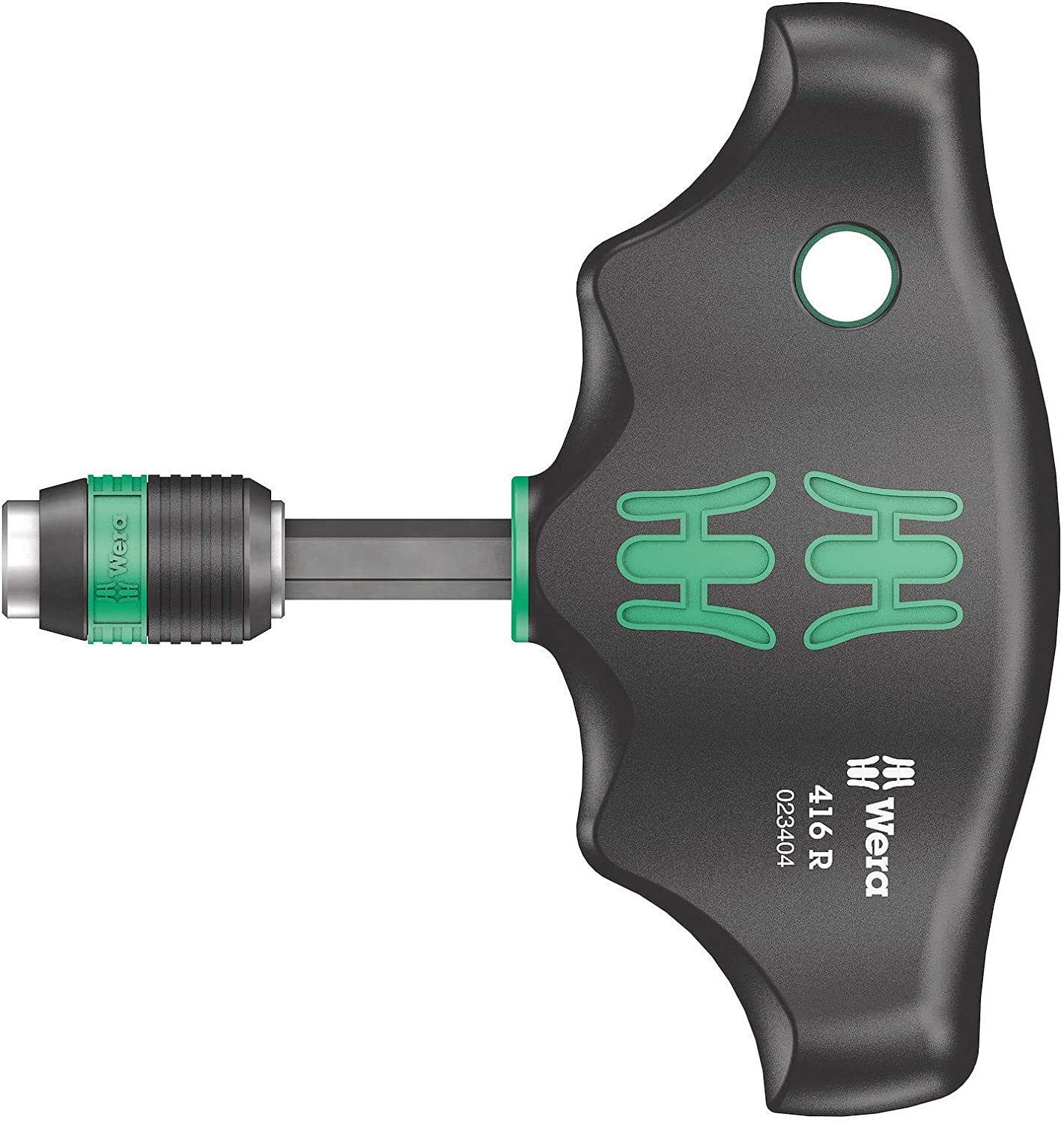 Tay vặn vít chữ T Wera 05023404001 416 R T-handle Bitholding screwdriver Rapidaptor với đầu tháo lắp nhanh từ tính