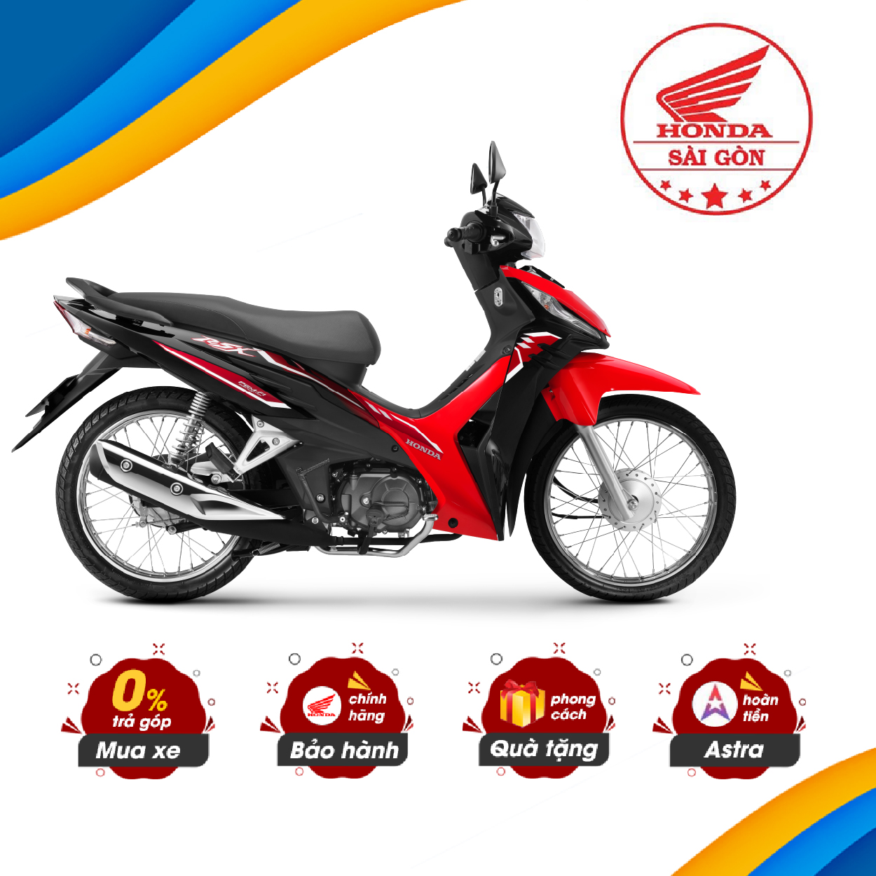 Xe Máy Honda Wave RSX FI 110 - 2023 - Phanh Cơ - Vành Nan