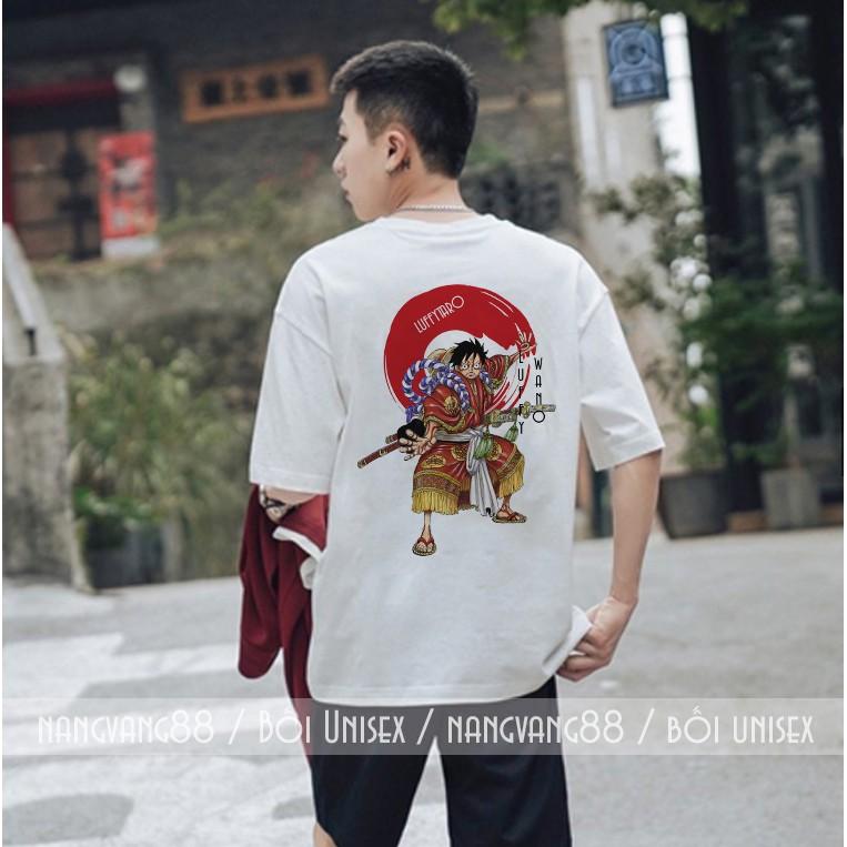 Áo Phông Tay Lỡ Luffy Wano Cực Ngầu