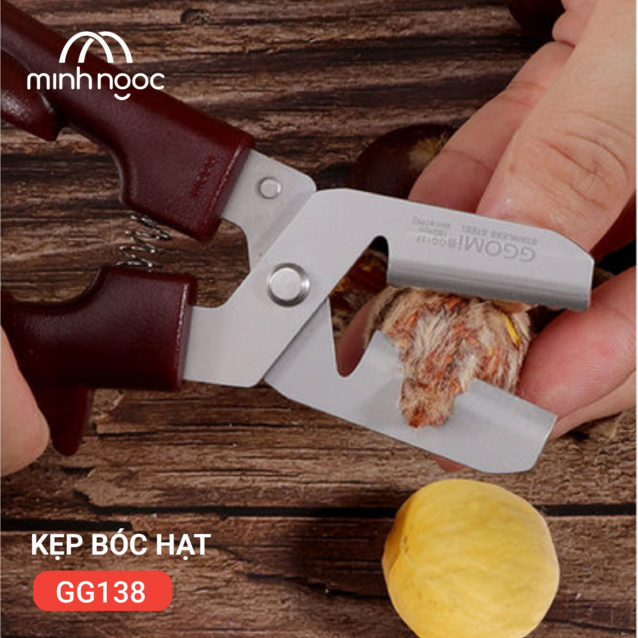[HÀNG CHÍNH HÃNG] Kẹp bóc vỏ hạt dẻ và các loại hạt GGOMI Hàn Quốc GG138 sắc bén và độ bền cao