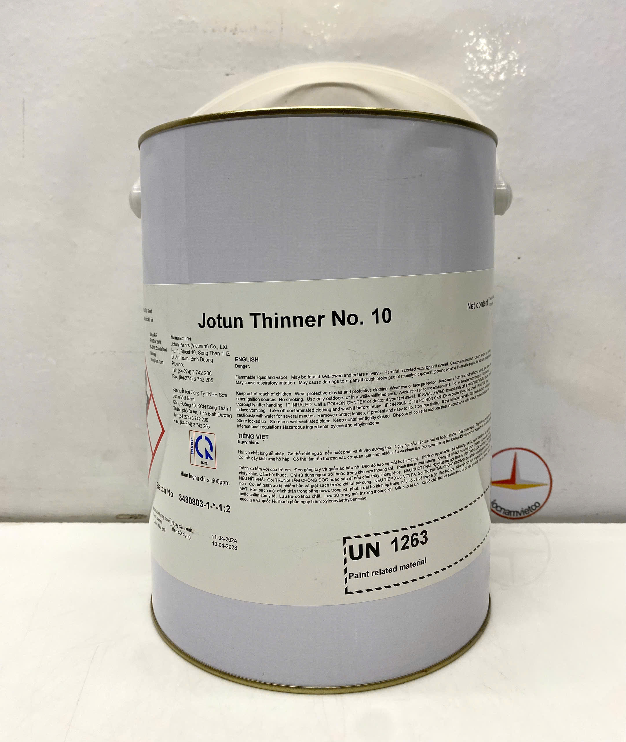 Dung môi pha sơn Jotun Thinner No 10 _ 5L
