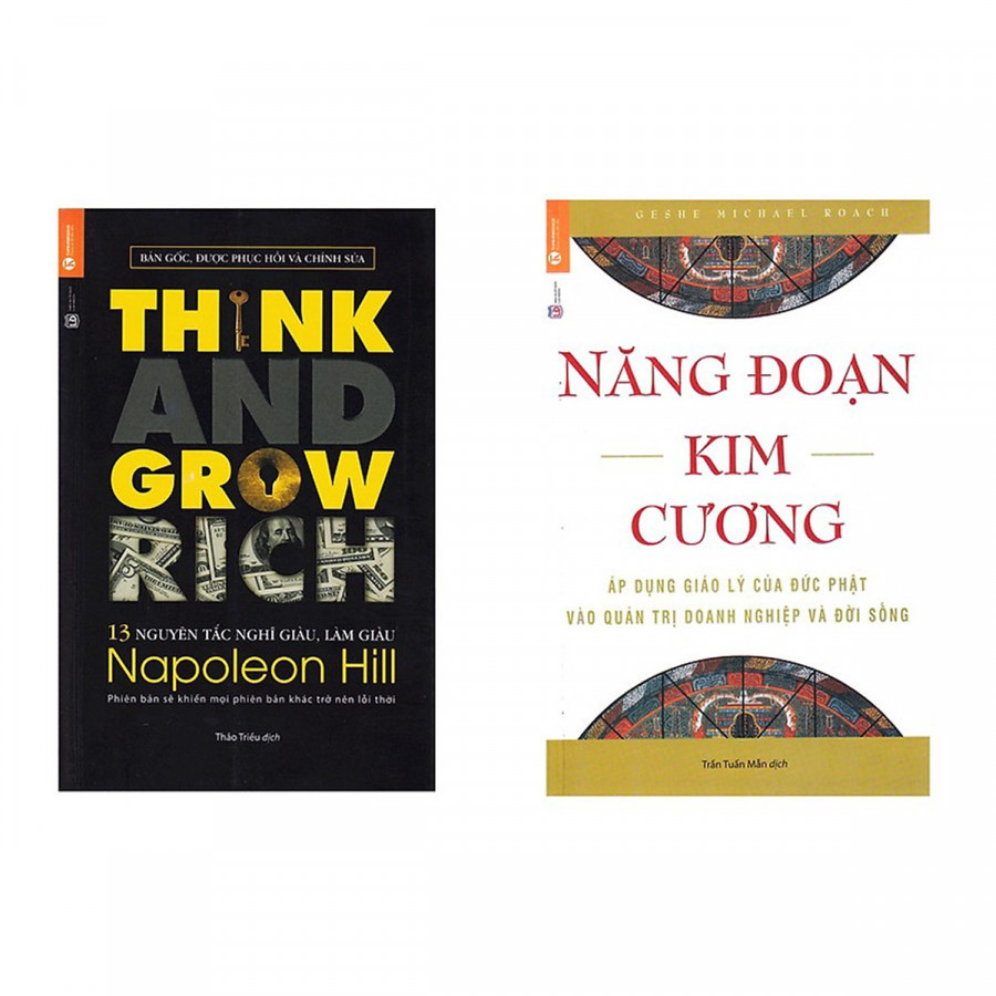 Combo Sách Kinh Tế Hay Năng Đoạn Kim Cương 13 Nguyên Tắc Nghĩ Giàu Làm Giàu - Combo Sách Là Chỉ Dẫn Về Những Nguồn Lực Tạo Thành Công - Tặng Kèm Bookmark Happy Life