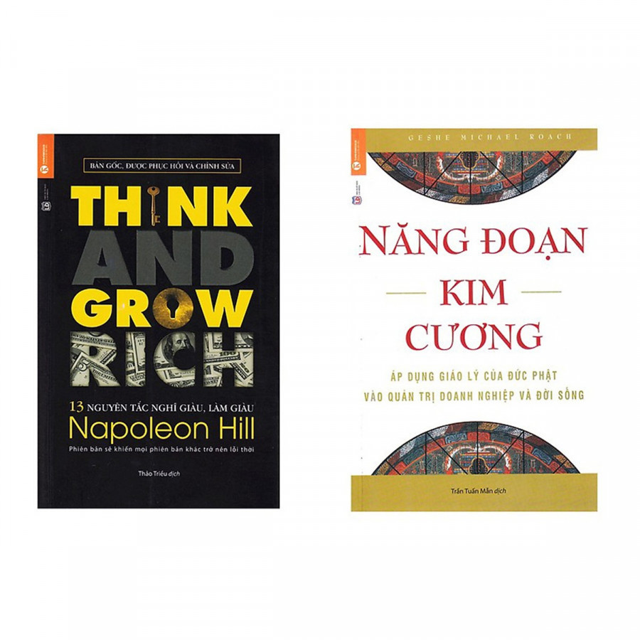 Combo Sách kinh tế hay : Năng đoạn kim cương + 13 nguyên tắc nghĩ giàu làm giàu - Combo sách là chỉ dẫn về những nguồn lực tạo thành công - Tặng kèm bookmark Happy Life