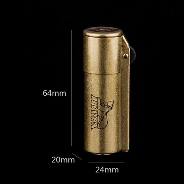 Vỏ Hột Quẹt Bật Lửa xăng đá Lubinski SK-3 thiết kế đẹp độc lạ - dùng xăng bấc đá cao cấp