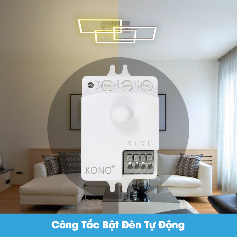 Cảm Ứng Siêu Âm Bật Đèn KONO KN-RD01B