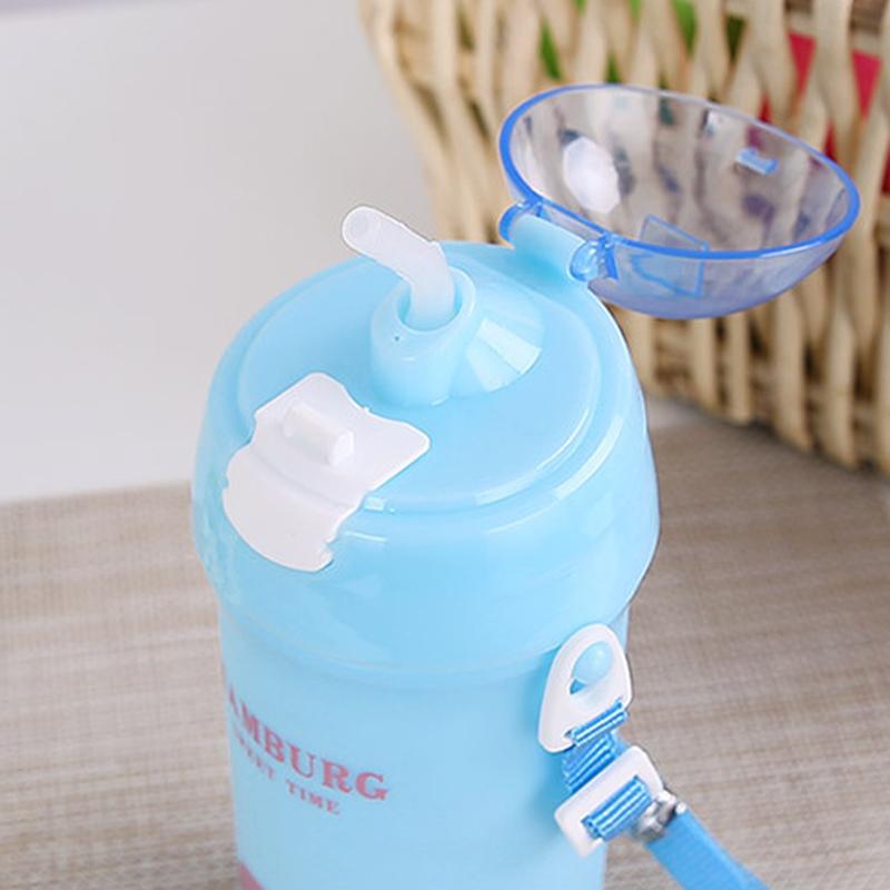 Sức Chứa Lớn 500ML Hoạt Hình Dễ Thương Trẻ Em Học Chống Rò Rỉ Nước Bé Ống Hút Tập Uống Du Lịch Dây Đeo Vai Cốc