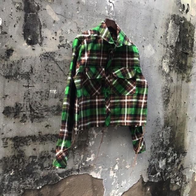 Áo “TVD PINE BLING BLING FLANNEL | CROPPED”