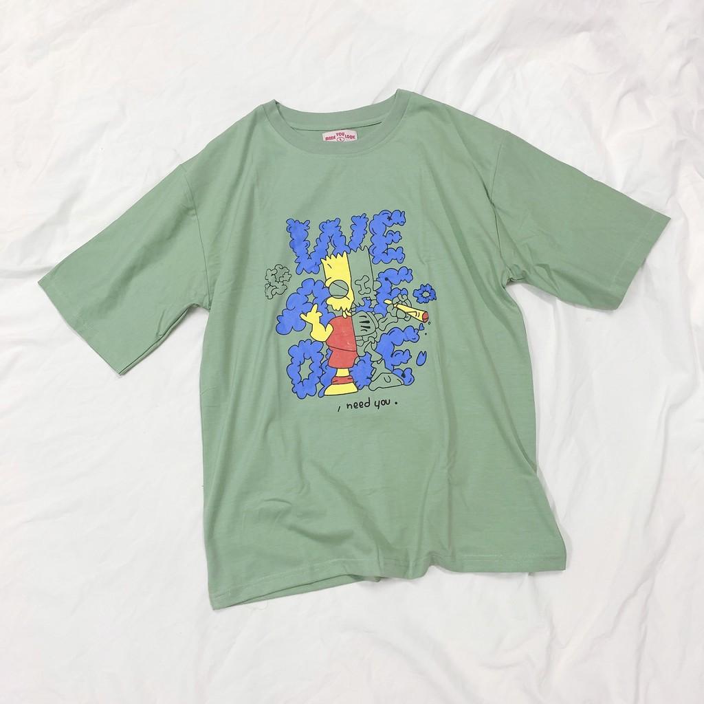 Áo Thun Tay Lỡ Unisex Simpson WE Form Rộng Ulzzang Couple Nam Nữ