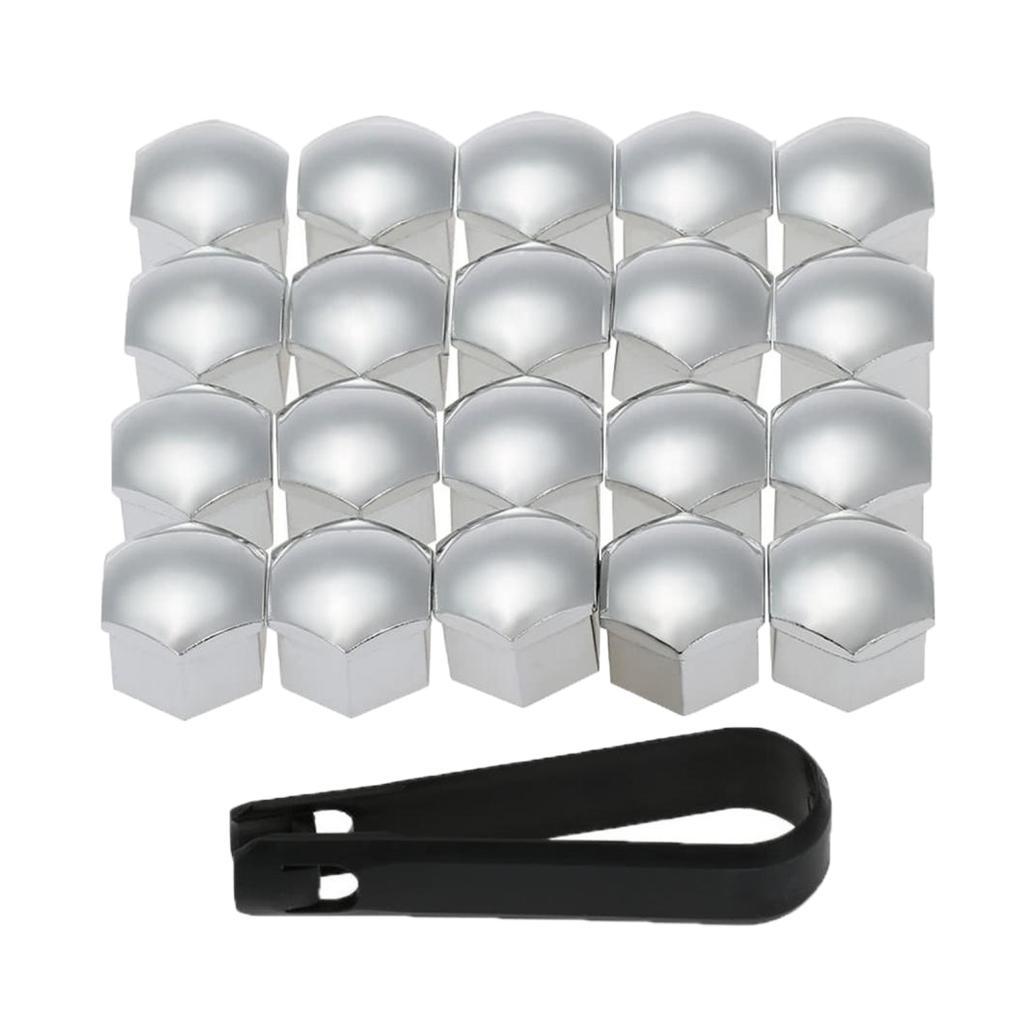 2x 20pcs Universal 17mm Wheel Nut Covers Lug Nut Caps Screw Protector