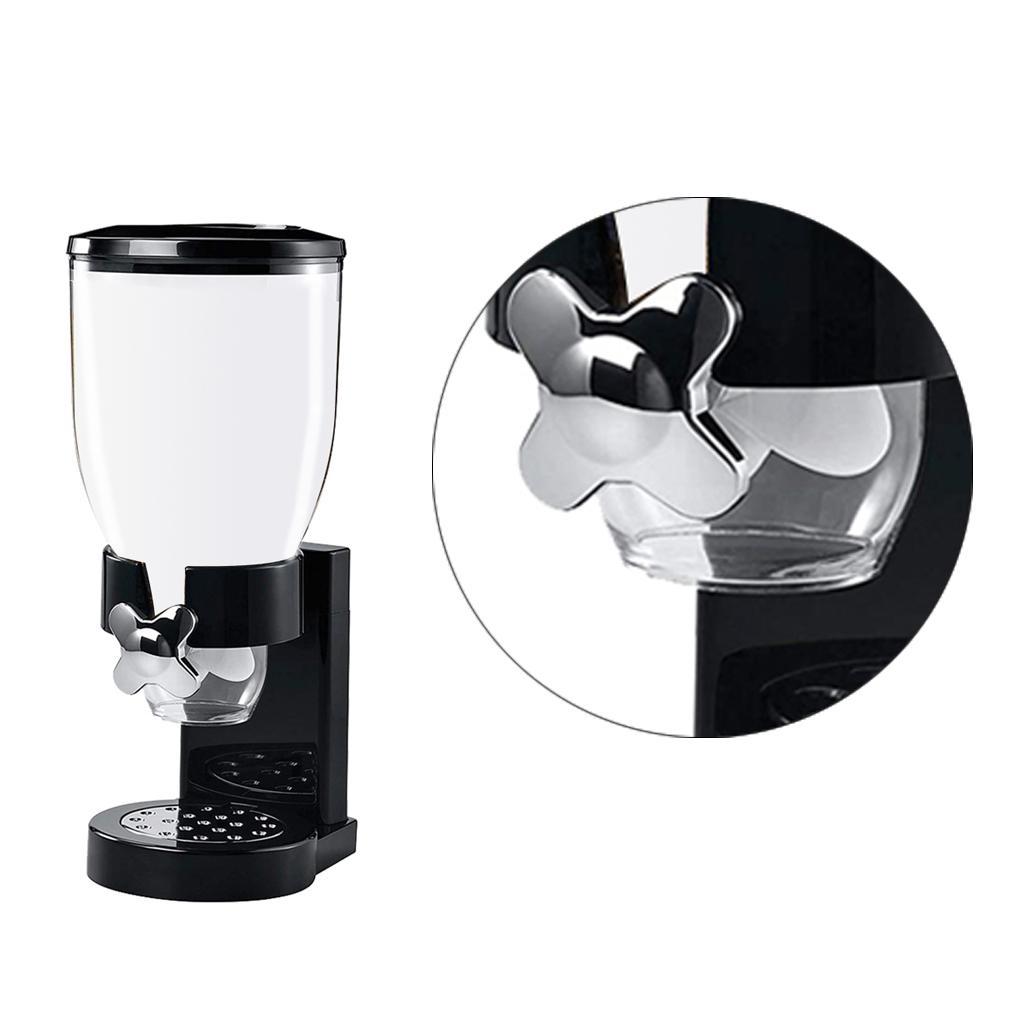 2X Cereal Dispenser Storage Dry Food Container Dispense Machine Black Single