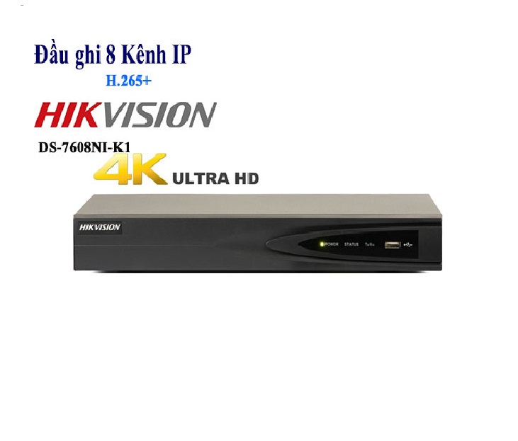 Đầu ghi hình camera IP 8 kênh HIKVISION DS-7608NI-K1(B) - Hàng chính hãng