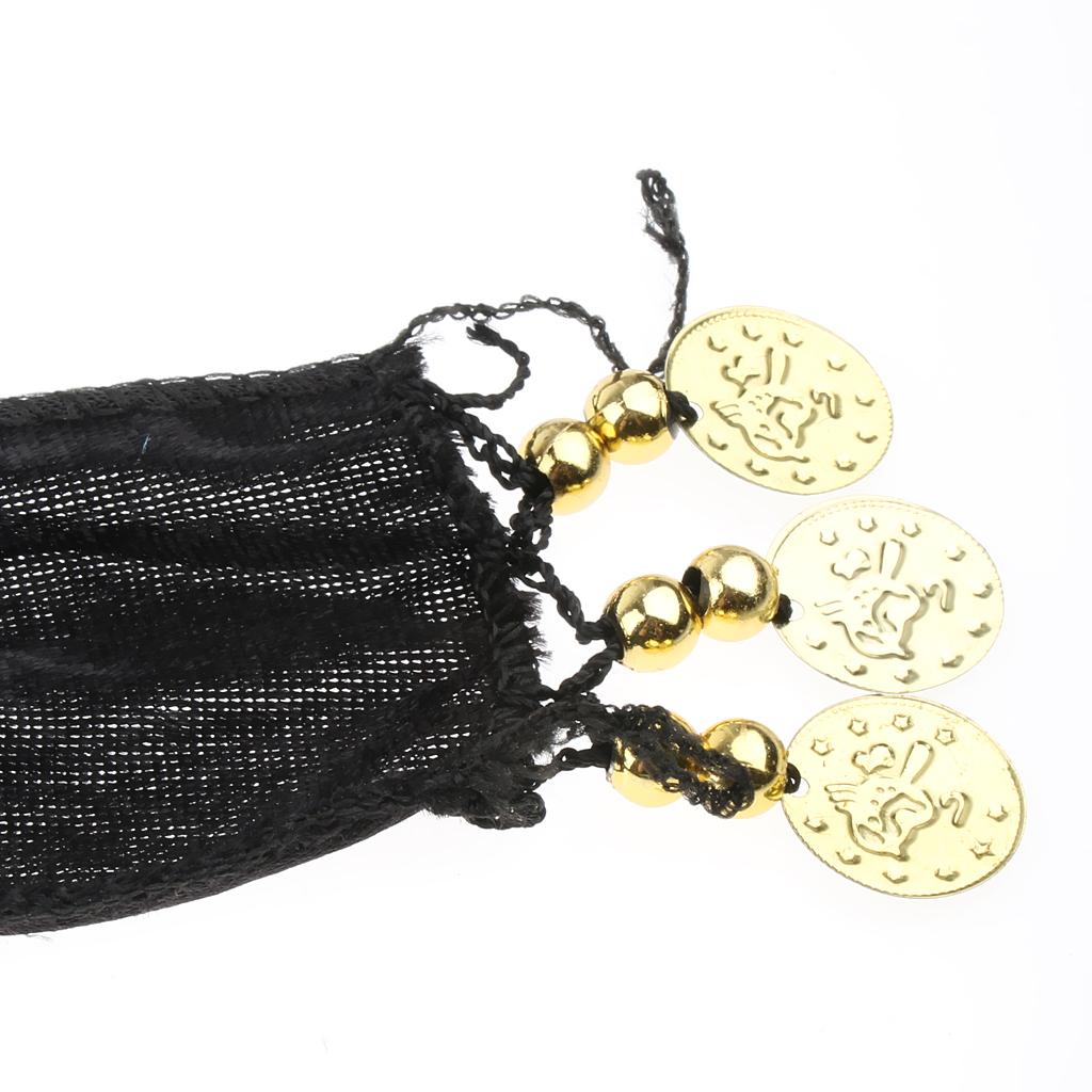 Women's Tassel Belly Dance Hip Scarf Hip Skirt Waist Chain With Gold Coins