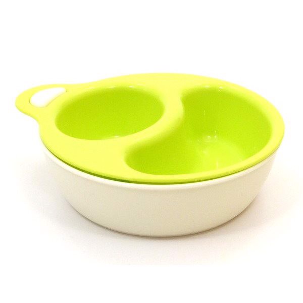 BỘ 2 BÁT ĂN DẶM CHIA NGĂN CHO BÉ + ĐŨA TẬP ĂN CHO BÉ- ngẫu nhiên