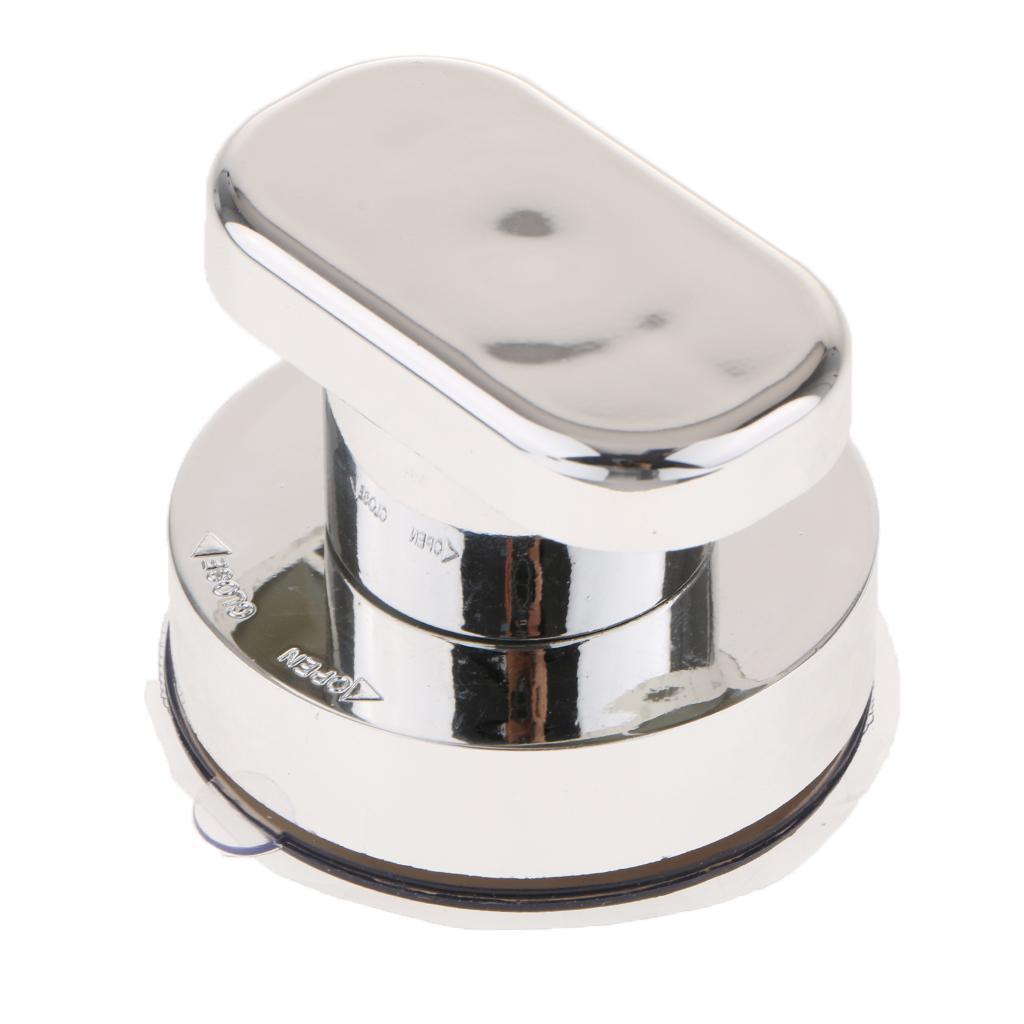 3xStrong Suction Cup Cabinet Handle Glass Door Pull Window Knob Decor Silver S