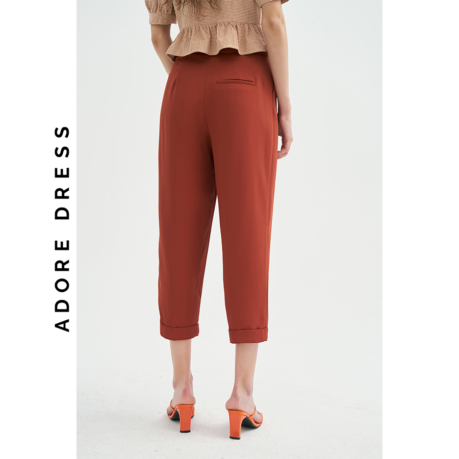 Quần Smart trousers casual style tuytsy trơn cam cháy 311TR1001 ADORE DRESS