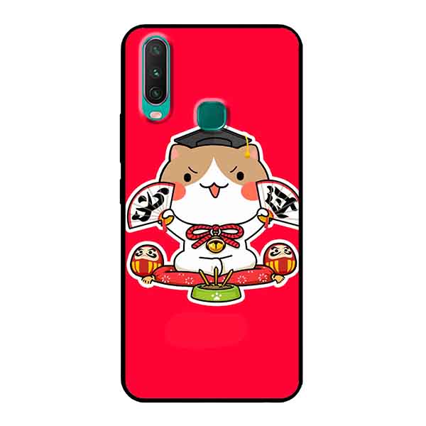 Ốp Lưng in cho Vivo Y17 Mẫu Mèo May Mắn 7 - Hàng Chính Hãng