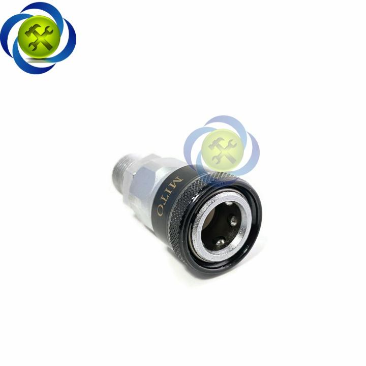 Đầu nối hơi ren ngoài 16mm Mito SM30 loại 3/8 PT