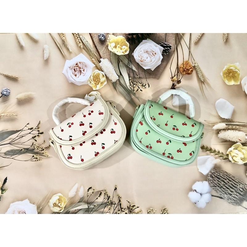 Túi xách tay hoặc đeo chéo in hoạ tiết cherry dễ thương