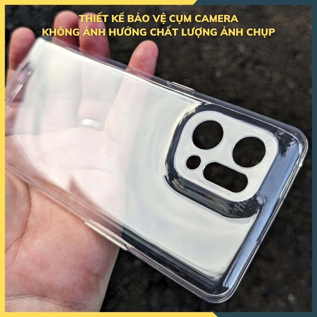 Ốp lưng trong suốt silicon GOR dành cho Oppo Find x5 bảo vệ camera dẻo siêu mỏng - Hàng nhập khẩu