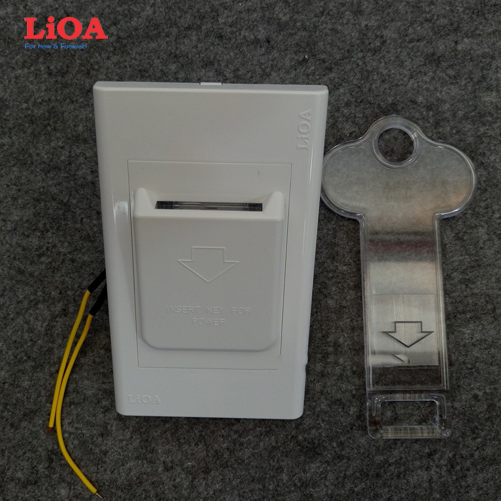 Combo 10 Bộ công tắc ngắt điện chìa khóa kiểu A LiOA 20A - Dùng cho nhà nghỉ, khách sạn - SE18KTA