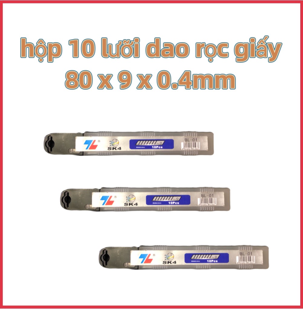 Hộp 10 cái lưỡi dao rọc giấy