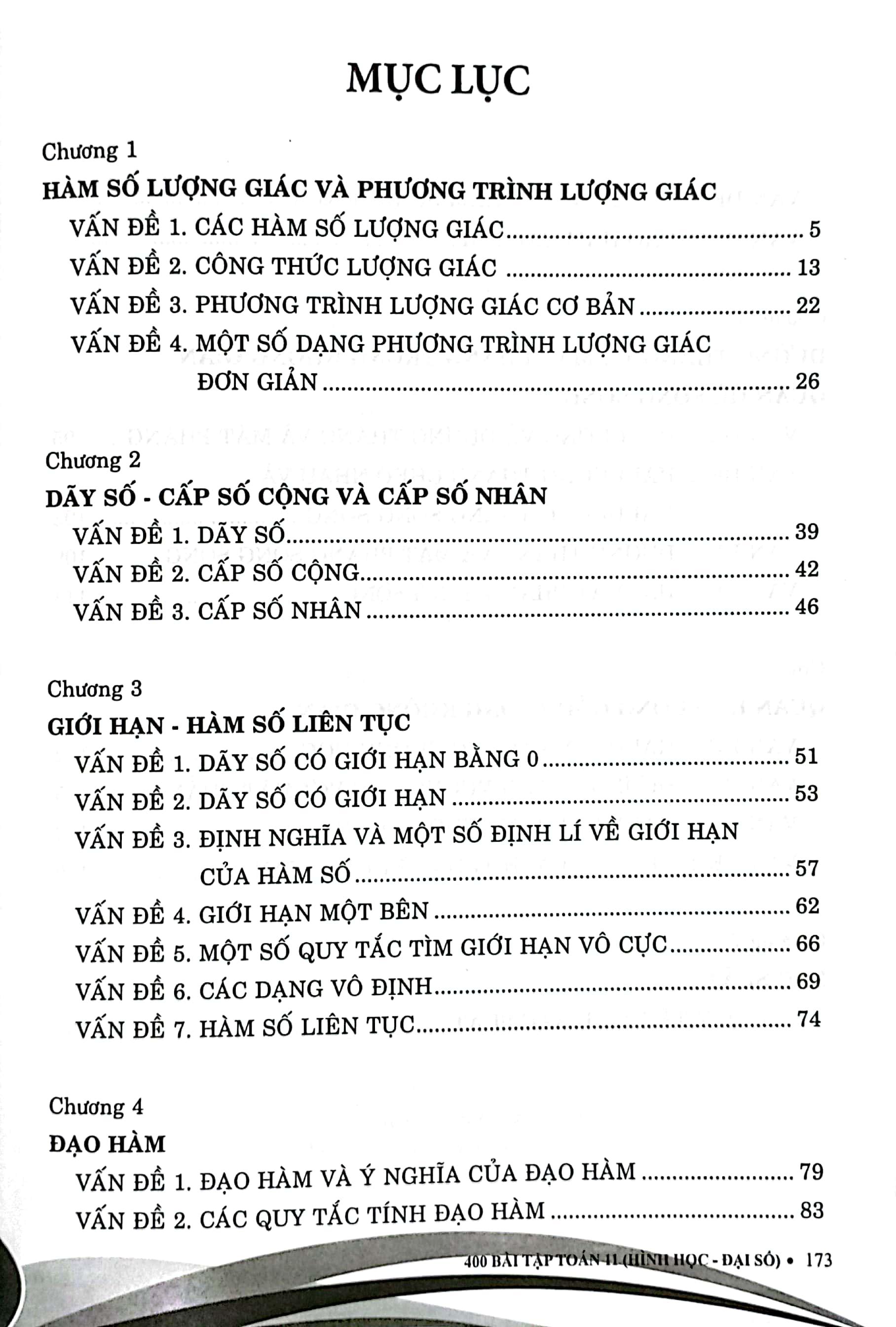400 Bài Tập Toán 11 - Hình Học-Đại Số