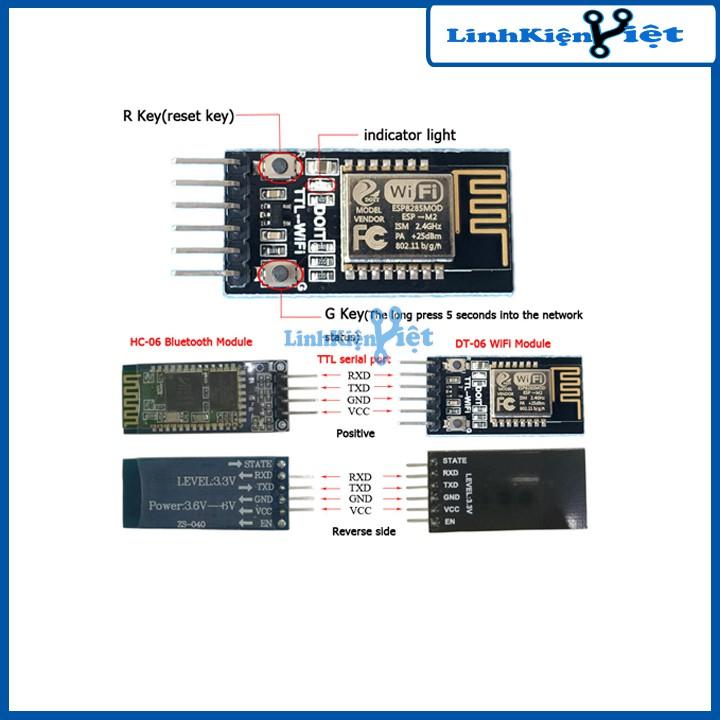 Module DT-06 TTL-WIFI / ESP-M2/Tương Thích Bluetooth HC06