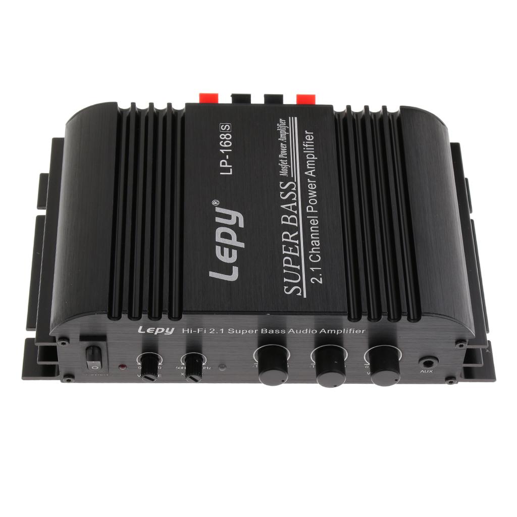 Mini 2x45W Hi-Fi Amplifier Home Audio Stereo Power Bass Music Streaming Amp
