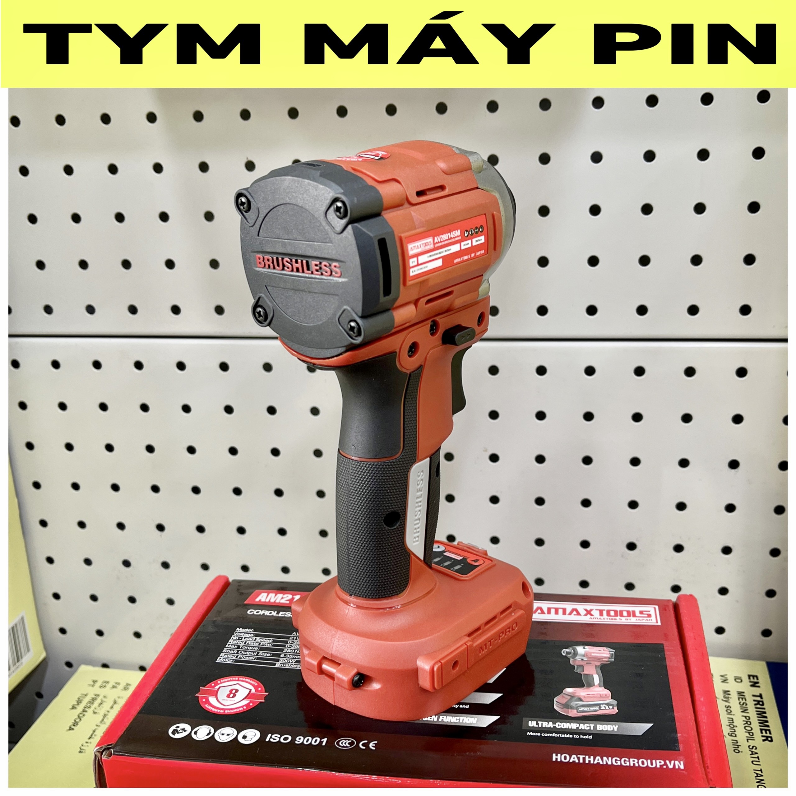 Thân Máy bắt vít búa pin 21V Amaxtools AV28014SM – chưa pin sạc.