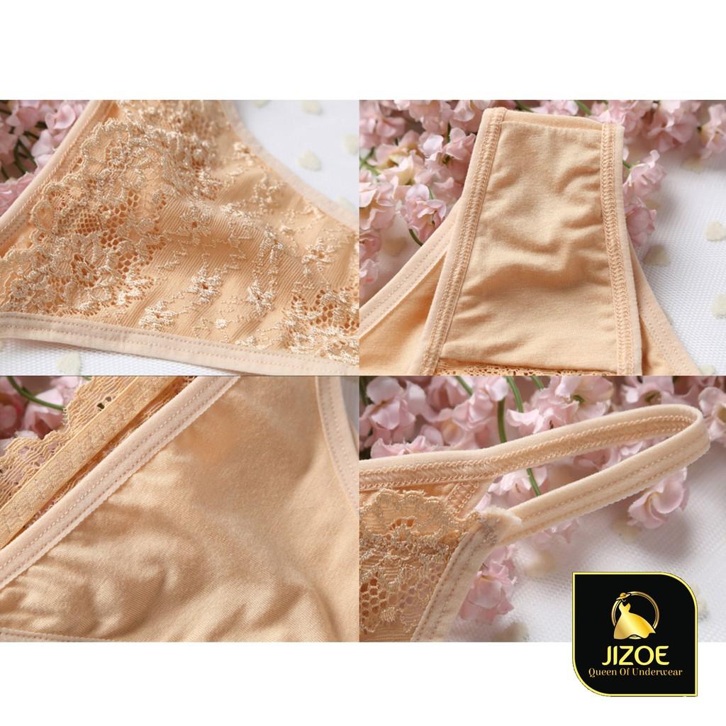 Quần lọt khe nữ dễ thương Ren đẹp xuyến thấu xẻ đáy chất lượng cao cấp Sexy gợi cảm quyến rũ kiểu Hàn Quốc JIZOE QNK03