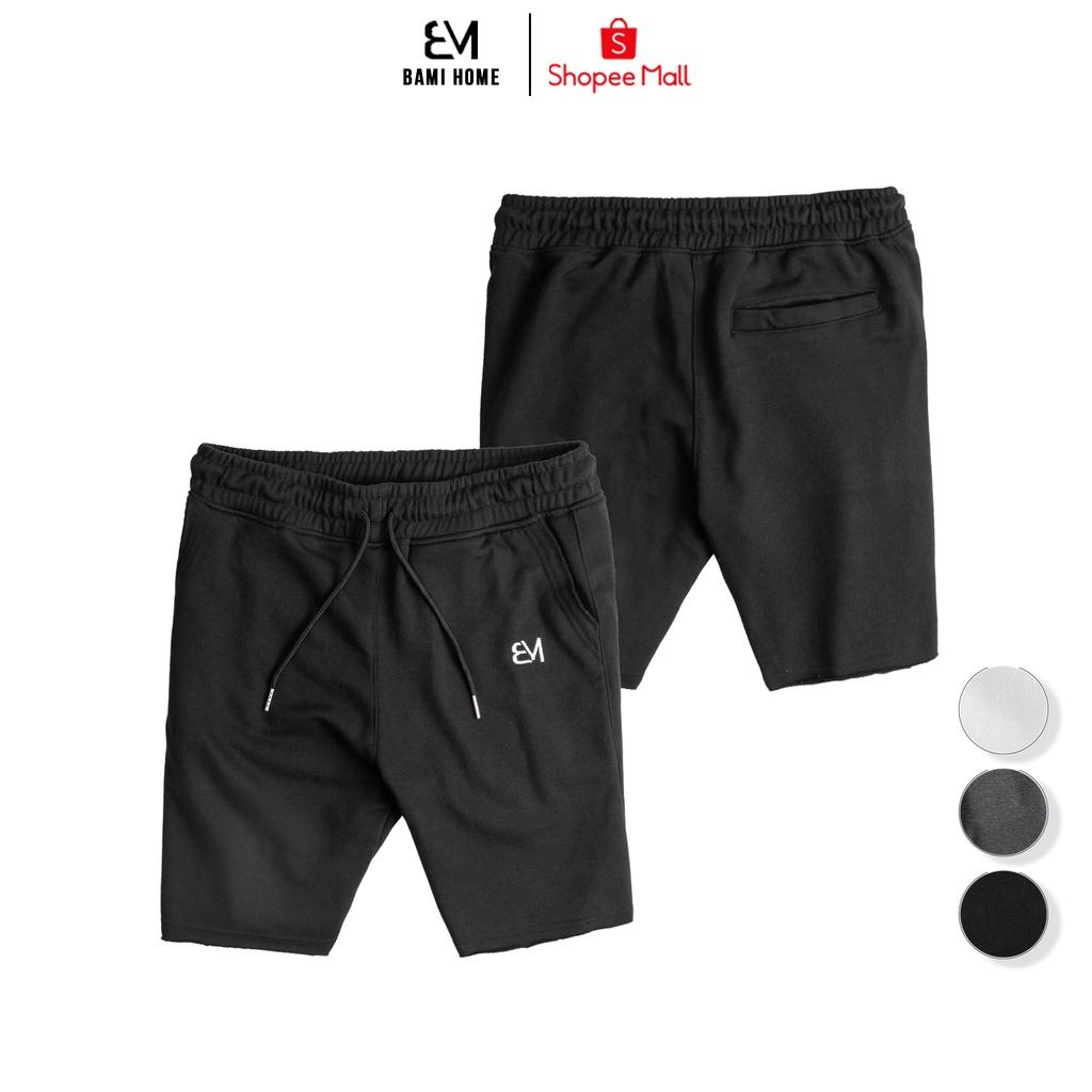 Quần short nỉ cao cấp BAMI HOME phong cách unisex dễ phối đồ QSN- 005