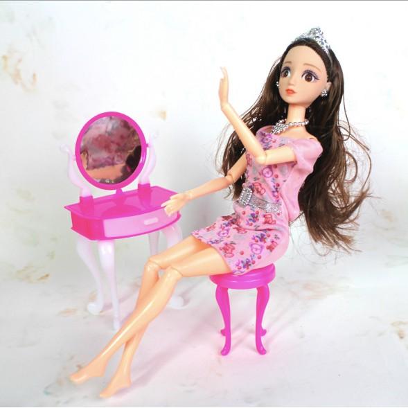 Bộ bàn trang điểm cho búp bê barbie 2 chi tiết Sunnydoll