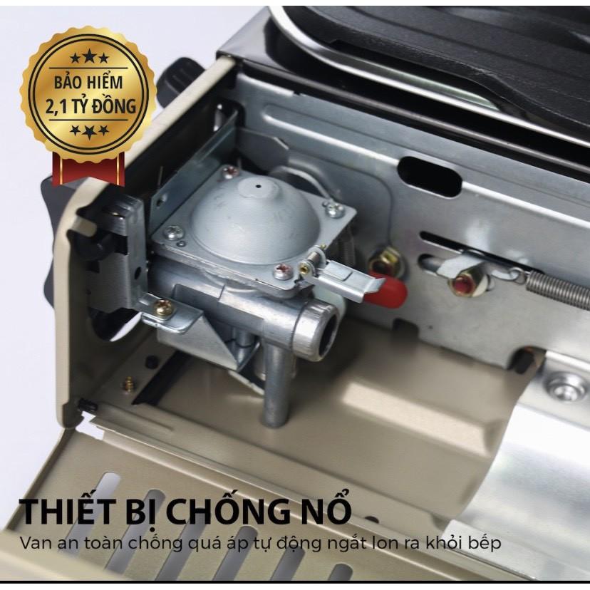 Bếp Nướng Ga Không Khói, Chống Dính MS-8 Mini BBQ / Thoát Dầu Mỡ Tự Động (Tặng hộp đựng, có tay xách)