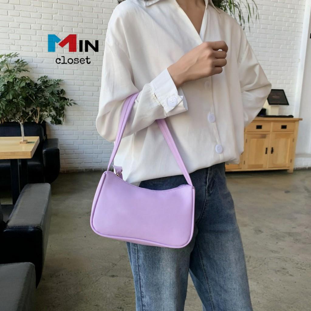 Túi xách nữ Túi đeo chéo, kẹp nách da mềm trơn siêu xinh TD21