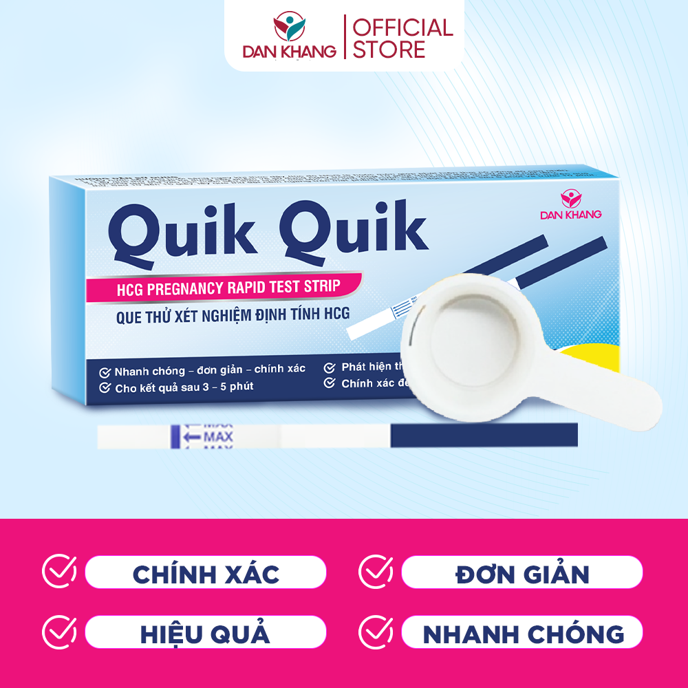 Que Thử Thai Quik Quik Dân Khang Hiệu Quả, Nhanh Chóng, Đơn Giản, Tiện Lợi, Chính Xác