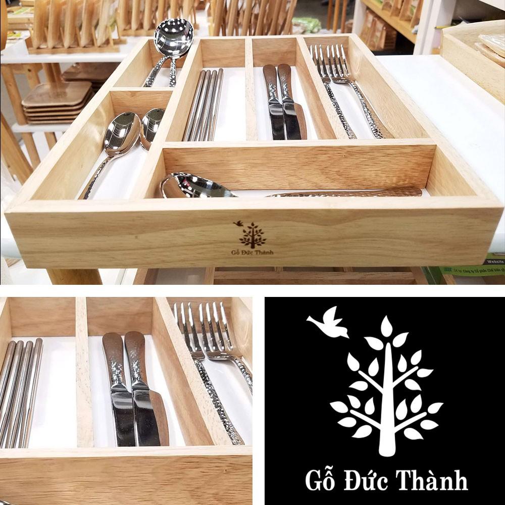 Khay muỗng nĩa 6 ngăn | Gỗ Đức Thành - 23031