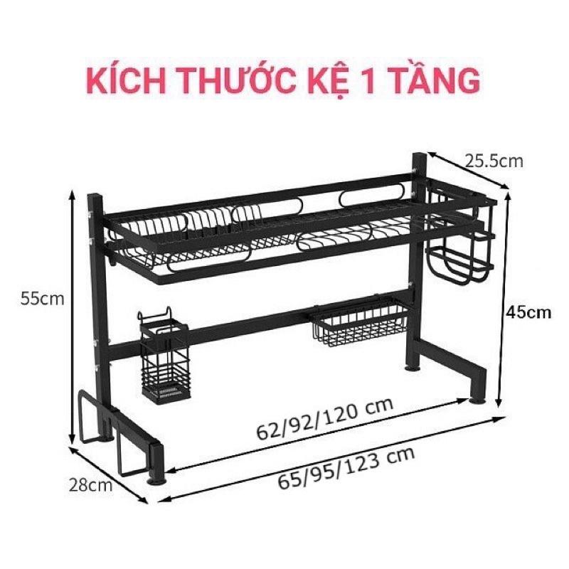 Kệ Chén Bát Nhà Bếp Đa Năng 1 Tầng Sơn Tĩnh Điện 5 Lớp Cao Cấp