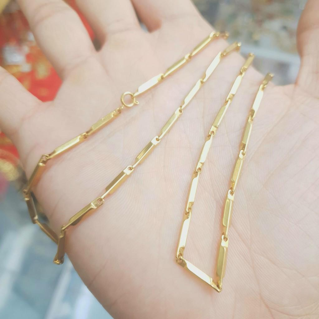 Dây Chuyền Kiểu Trúc Trụ Trơn Titanium Cao Cấp-Dùng lâu dài tắm rửa thoải mái khô