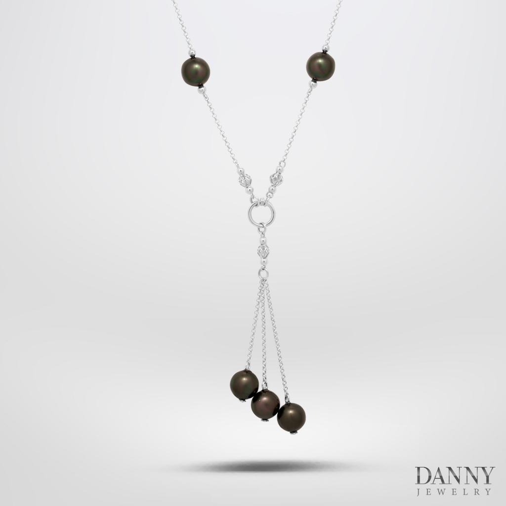 Dây Chuyền Bạc 925 Danny Jewelry Đính Ngọc Ốc D6235100004 Xi Rhodium