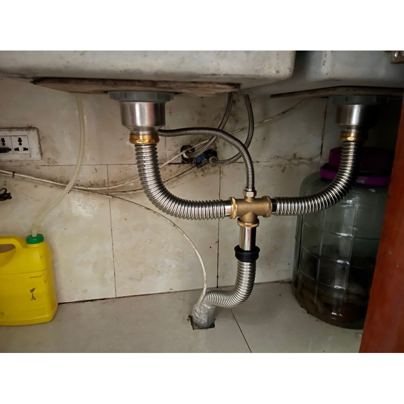 Bộ thoát nước inox bồn rửa bát xi phông, ống thoát nước chống chuột cắn chất lượng cao - hàng chính hãng vinetteam